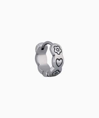 Flower & Love Hoop - OumoJewelry