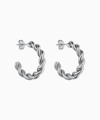 Twist Huggie Hoops - OumoJewelry