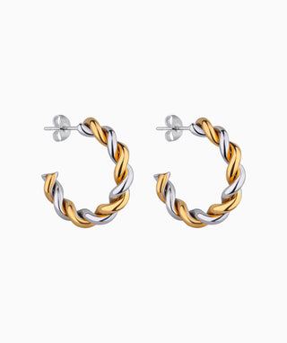 Twist Huggie Hoops - OumoJewelry
