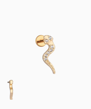 Snake Flatback Stud - OumoJewelry