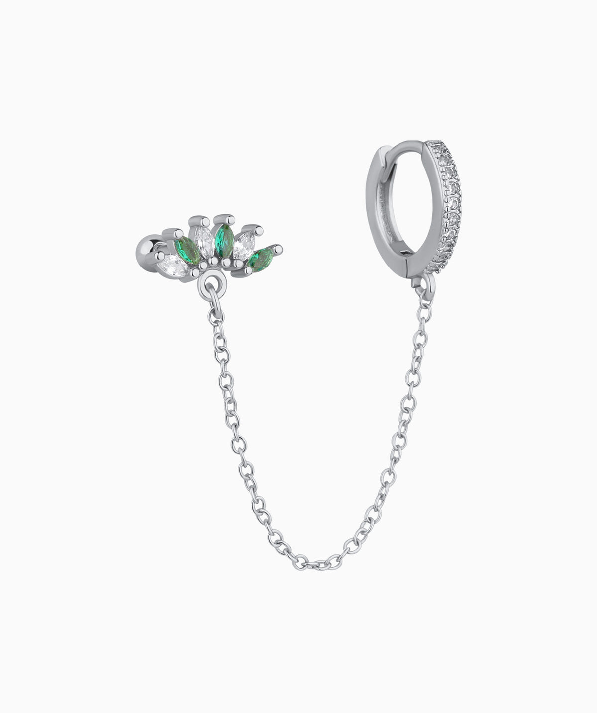 Charm Marquise Gems Chain - Brass - Lobe, Upper Lobe - Oumo Jewelry