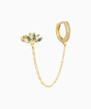 Charm Marquise Gems Chain - Brass - Lobe, Upper Lobe - Oumo Jewelry