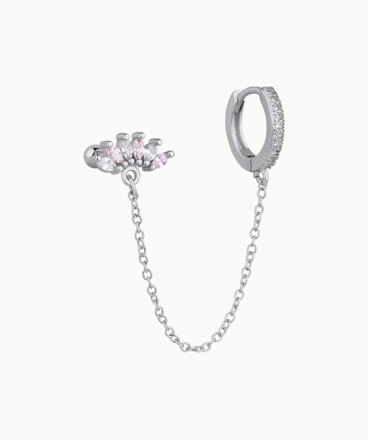 Charm Marquise Gems Chain - Brass - Lobe, Upper Lobe - Oumo Jewelry
