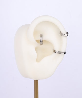 Titanium Double Layer Clicker Hoop - OumoJewelry