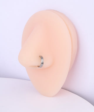 Titanium Double Layer Clicker Hoop - OumoJewelry