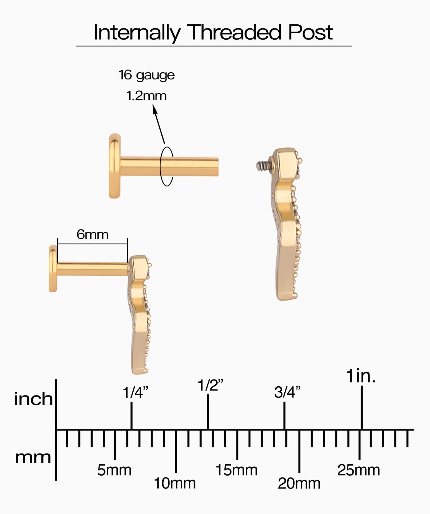 Snake Flatback Stud