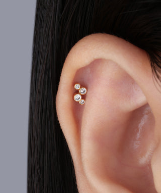 Shiny Flatback Stud - OumoJewelry