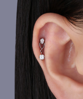 Titanium Water Drop Flatback Stud - OumoJewelry