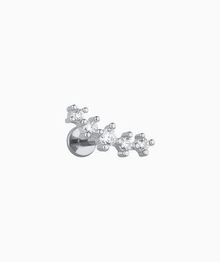 Shiny Gems Curved Flatback Stud - OumoJewelry