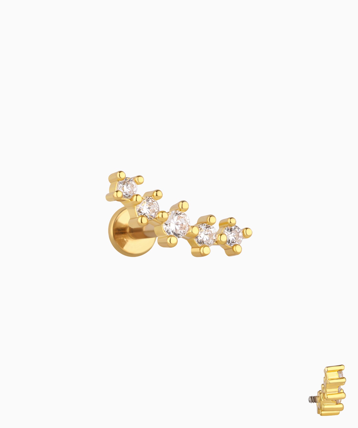 Shiny Gems Curved Stud