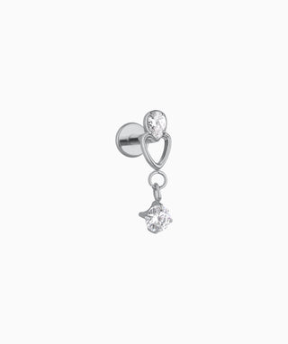 Titanium Water Drop Flatback Stud - OumoJewelry