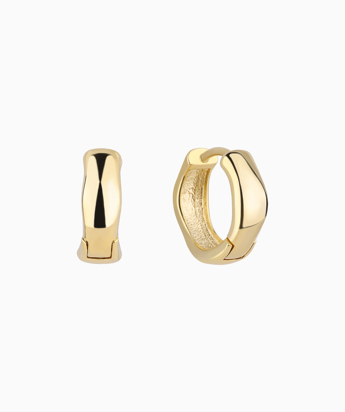 Simple Flow Hoops - Brass - Oumo Jewelry