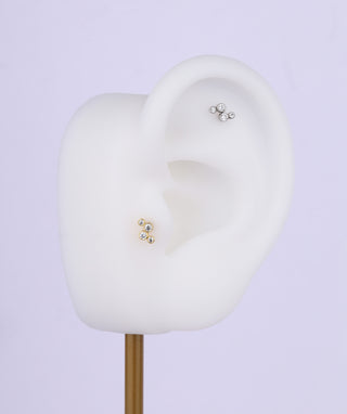 Shiny Flatback Stud - OumoJewelry