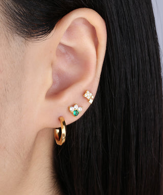 Twisted Huggie Hoops - OumoJewelry