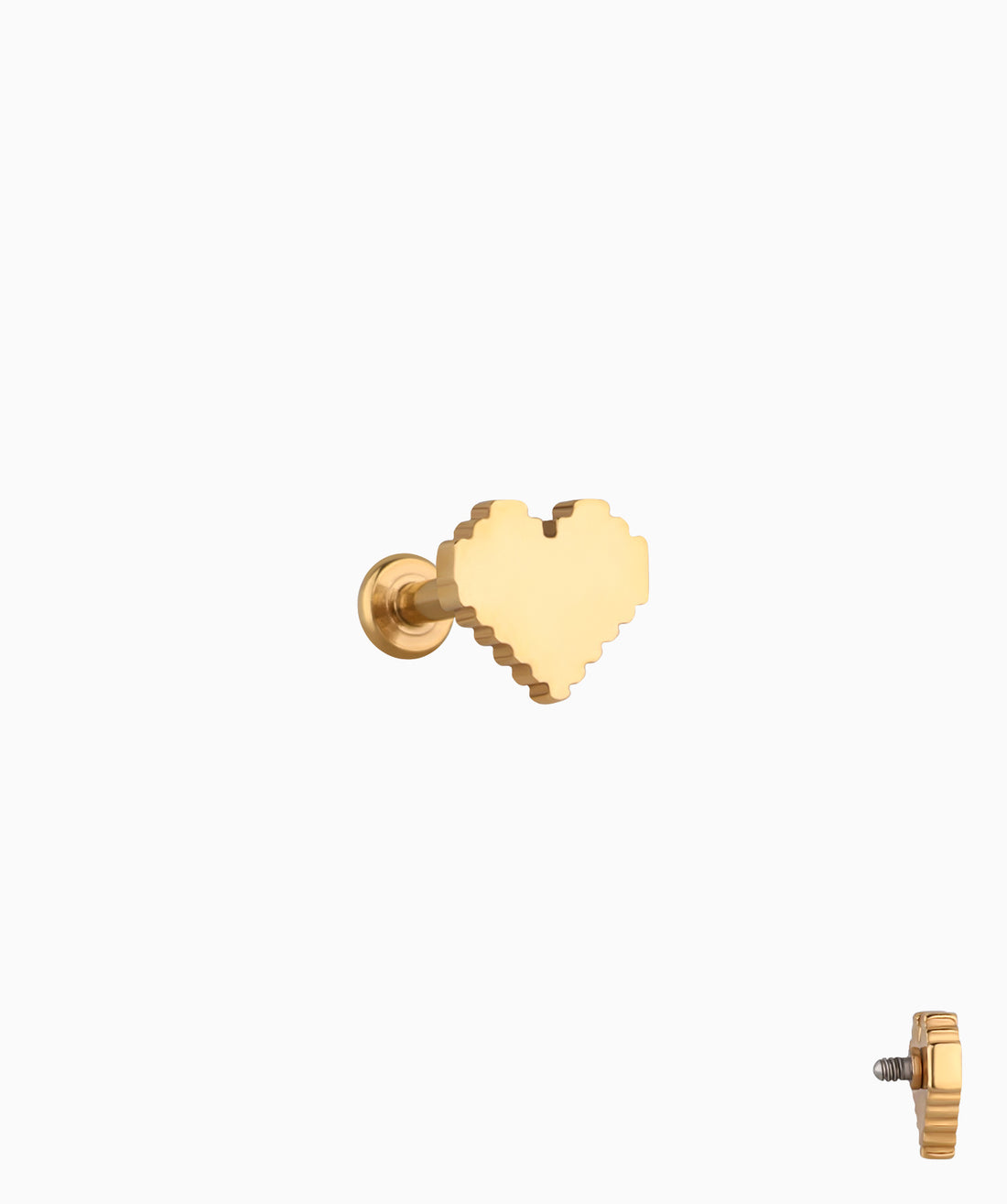 Pixel Heart Stud