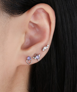 Charming Hollow Heart Stud - OumoJewelry