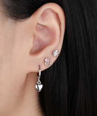 Charming Hollow Heart Stud - OumoJewelry