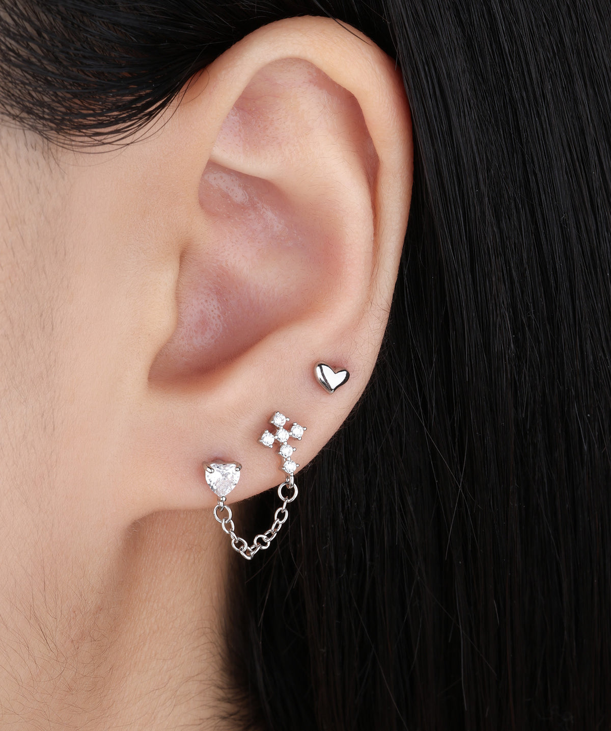 Cross Love Chain - Stainless Steel - Lobe, Upper Lobe - Oumo Jewelry