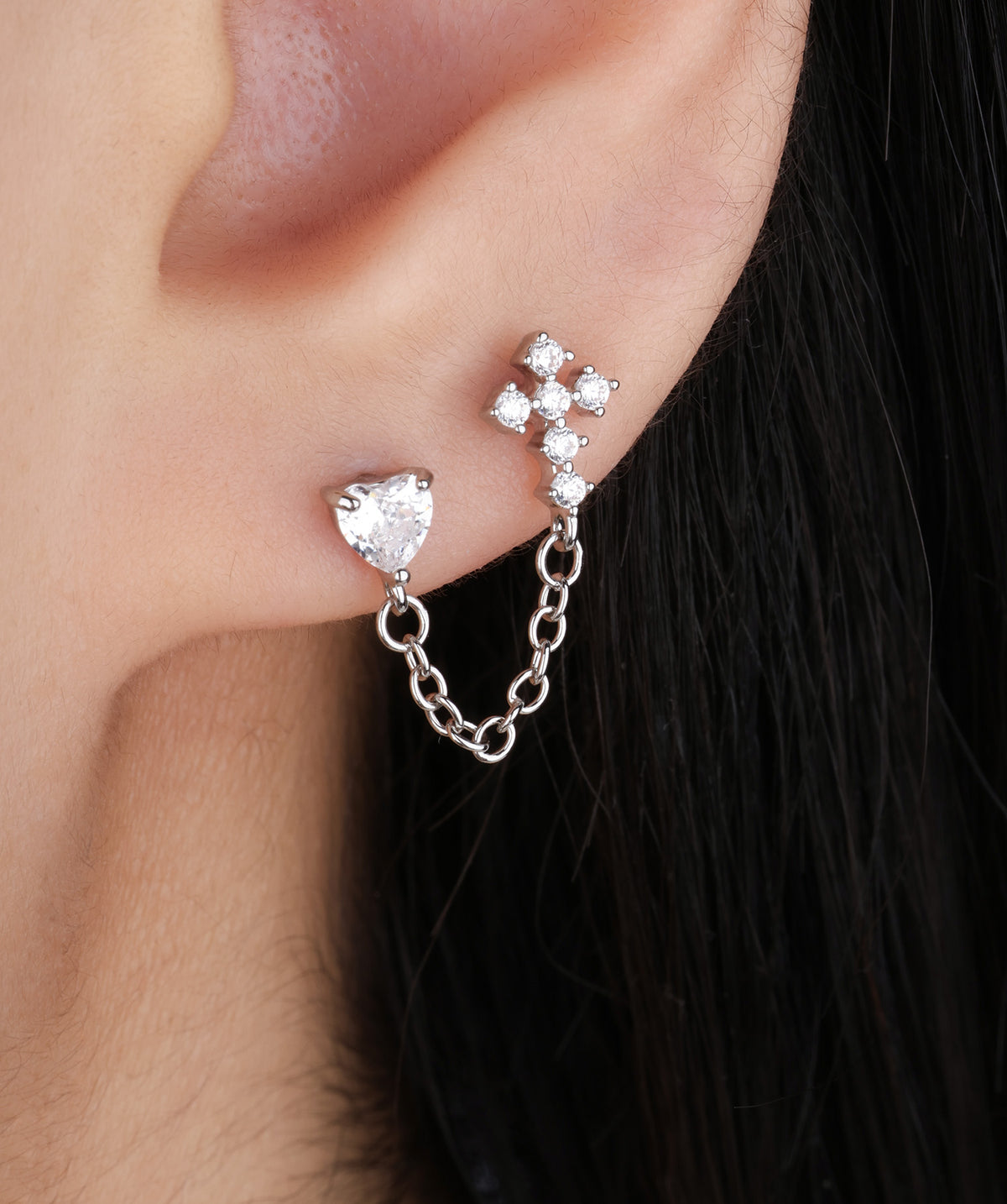 Cross Love Chain - Stainless Steel - Lobe, Upper Lobe - Oumo Jewelry
