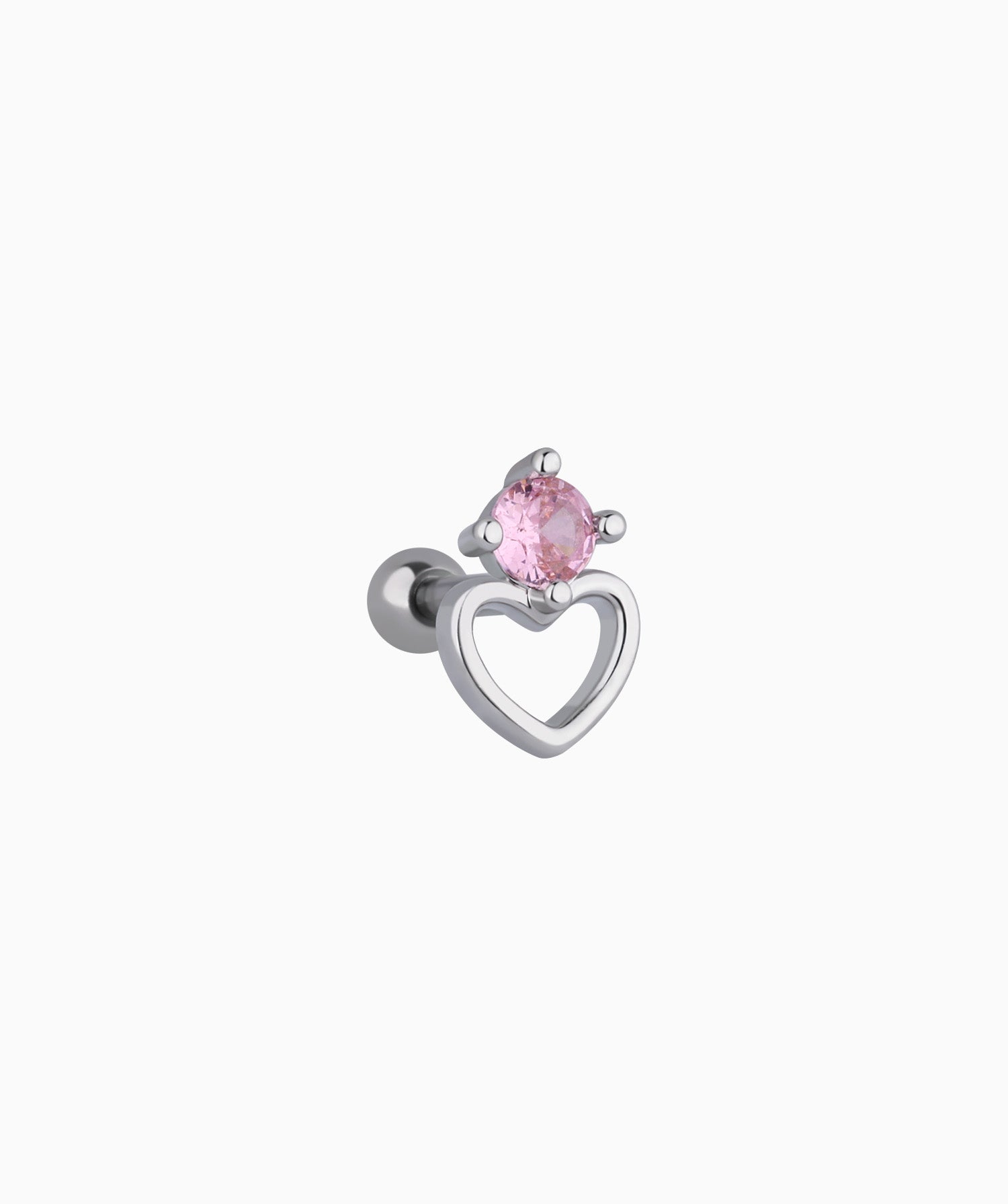 Charming Hollow Heart Stud