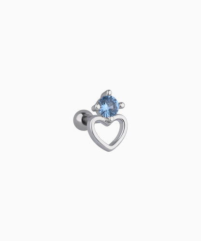 Charming Hollow Heart Stud