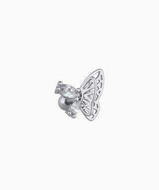 Delicate Textured Butterfly Stud - OumoJewelry