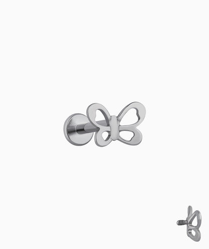 Titanium Cute Butterfly Stud