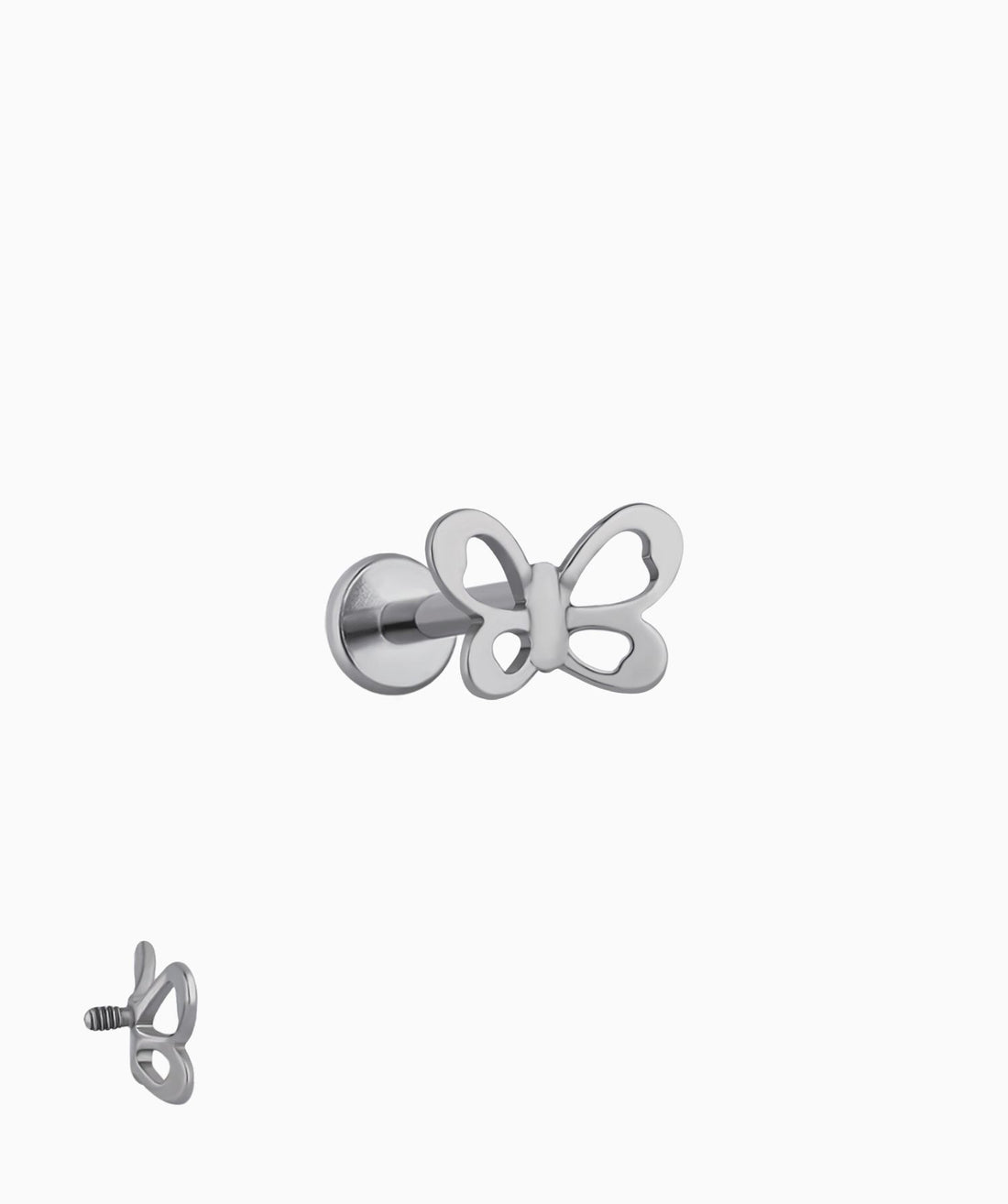 Titanium Cute Butterfly Stud