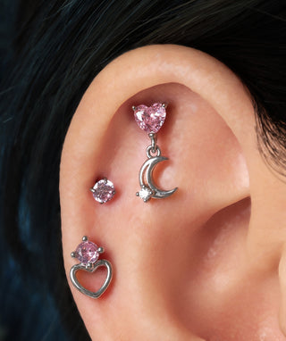 Charming Hollow Heart Stud - OumoJewelry