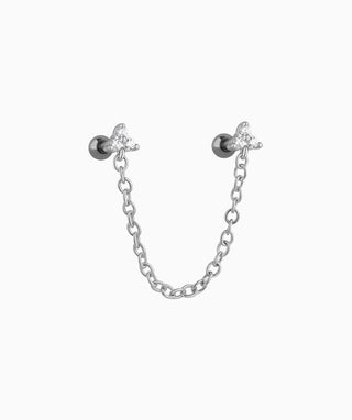 Gemstones Chain Stud - OumoJewelry