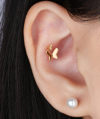 Cute Double Butterfly Stud - OumoJewelry