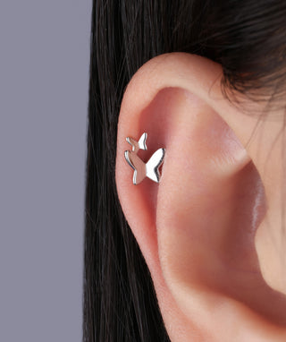 Cute Double Butterfly Stud - OumoJewelry