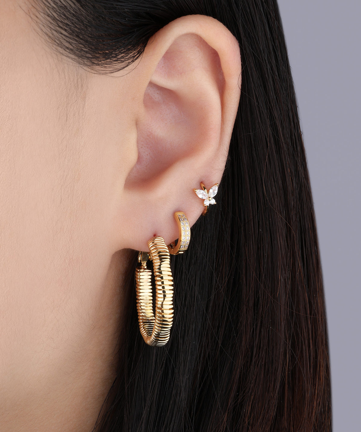 Spring Hoops - Brass - Oumo Jewelry