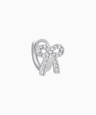 Sparkling Bow Hoop - OumoJewelry