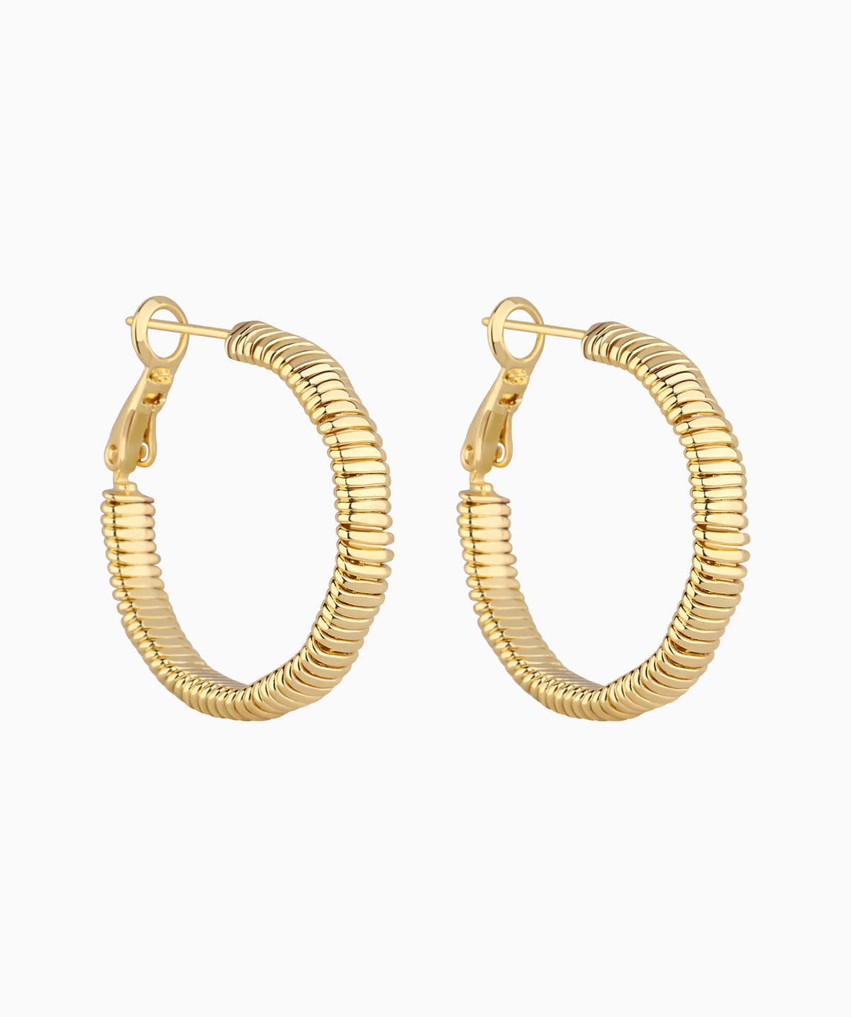 Spring Hoops - Brass - Oumo Jewelry