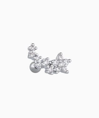 Flower Curved Stud - OumoJewelry