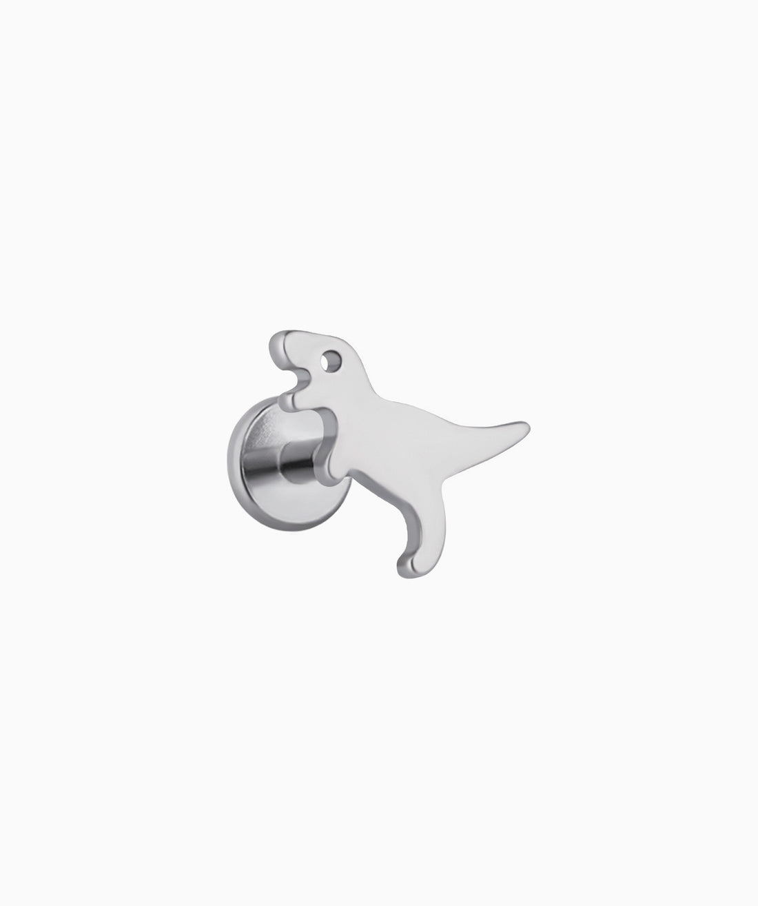 Titanium Dinosaur Flatback Stud