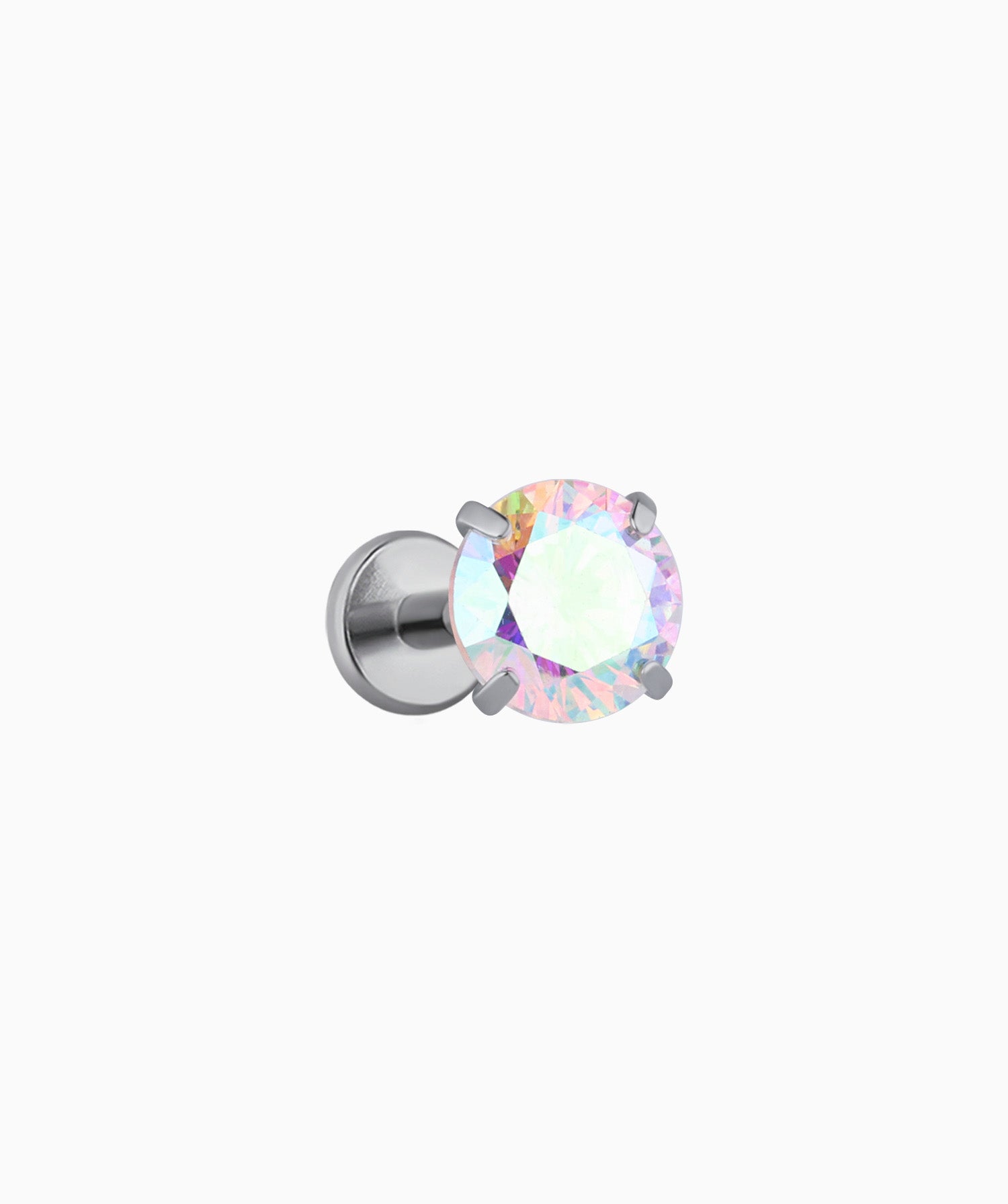 Titanium Gemstone Flatback Stud