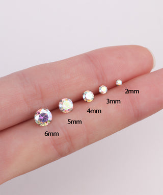 Titanium Gemstone Flatback Stud - OumoJewelry