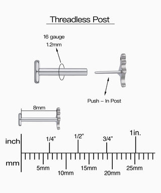 Titanium Dinosaur Flatback Stud - OumoJewelry