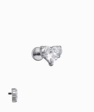 Titanium Love Flatback Stud - OumoJewelry