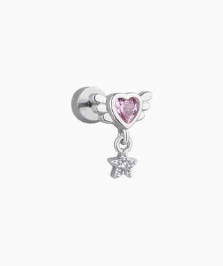 Heart & Star Flatback Drop - OumoJewelry