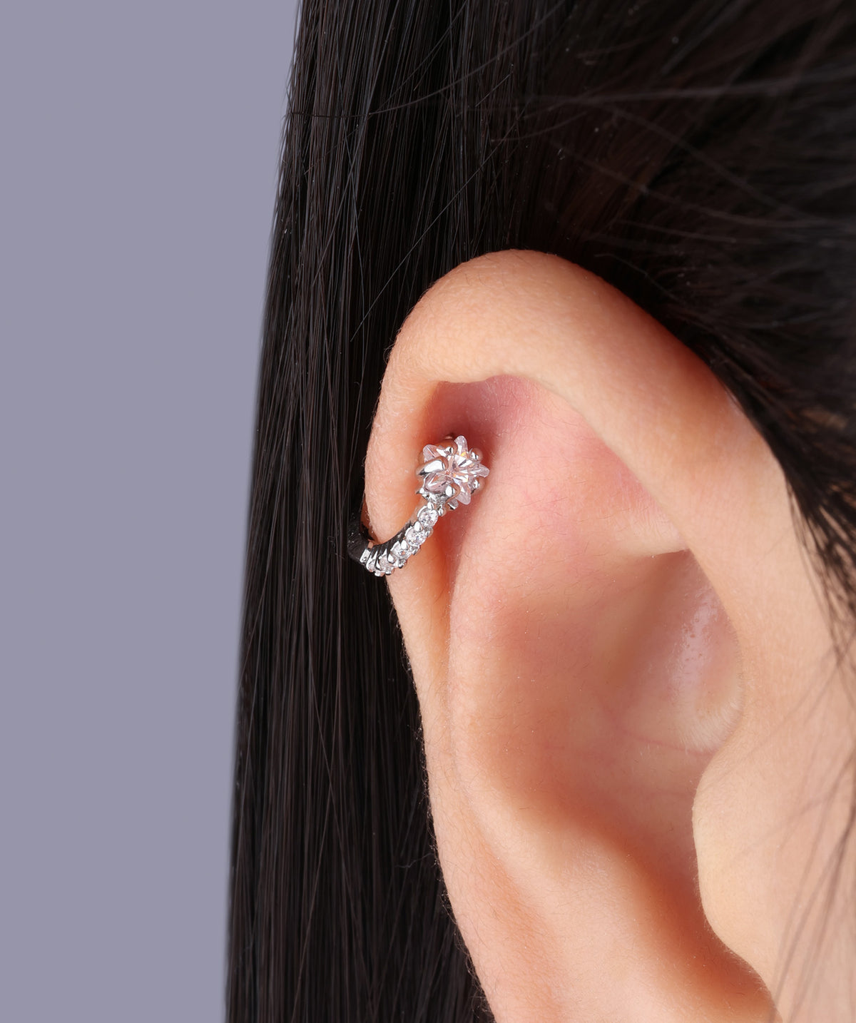 Star Hoop - Brass - Upper Lobe, Helix - Oumo Jewelry