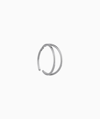 Basic Double Layer Clicker Hoop - OumoJewelry