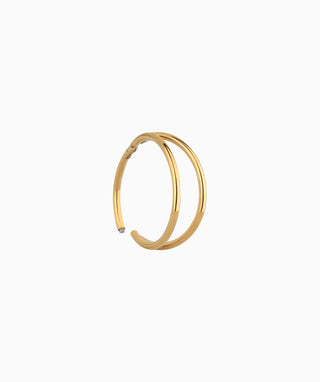 Basic Double Layer Clicker Hoop - OumoJewelry