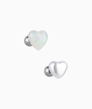 Puffed Love Stud - OumoJewelry