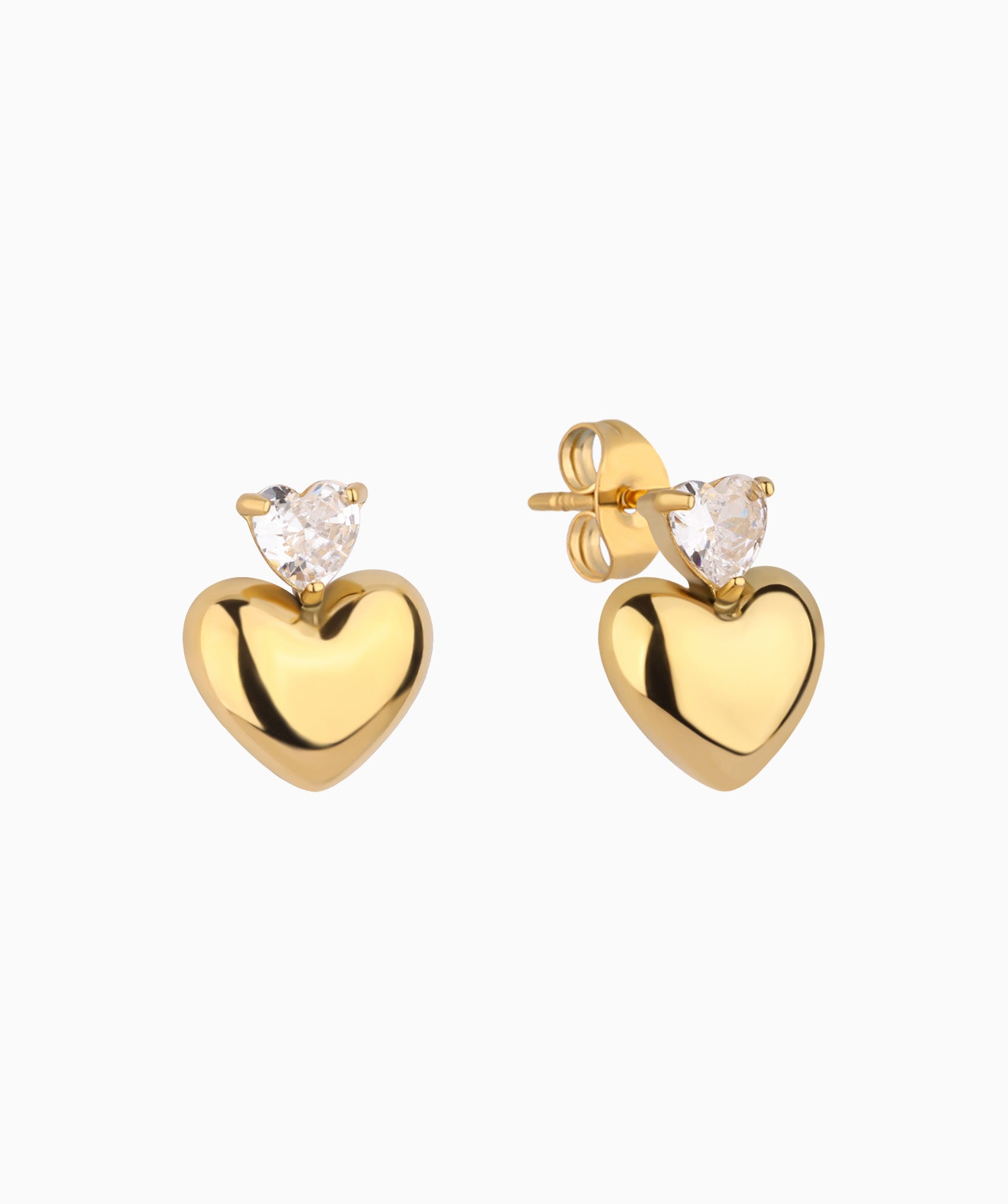 Puffed Heart Studs