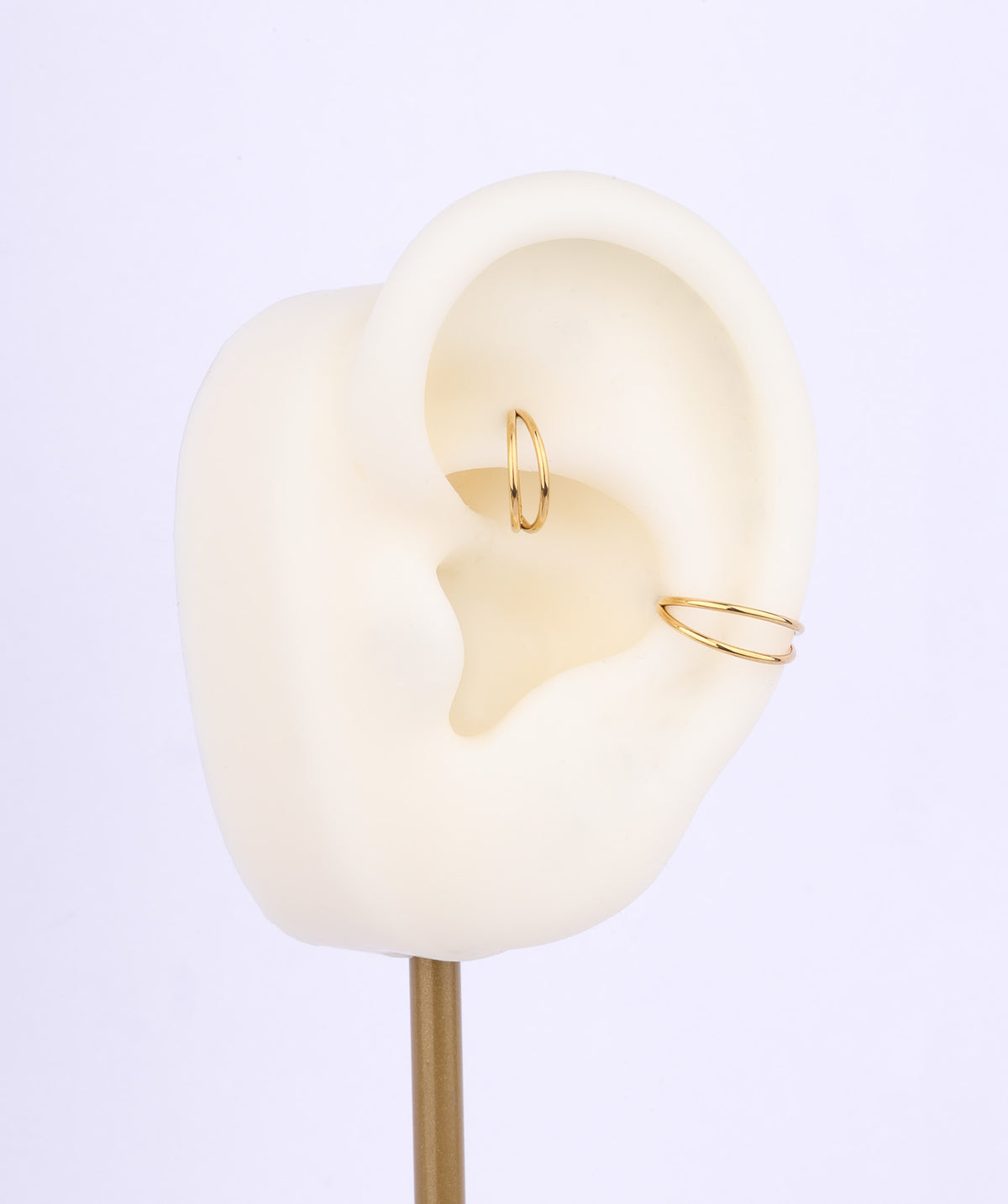 Basic Double Layer Clicker Hoop - Stainless Steel - Lobe, Upper Lobe, Helix - Oumo Jewelry