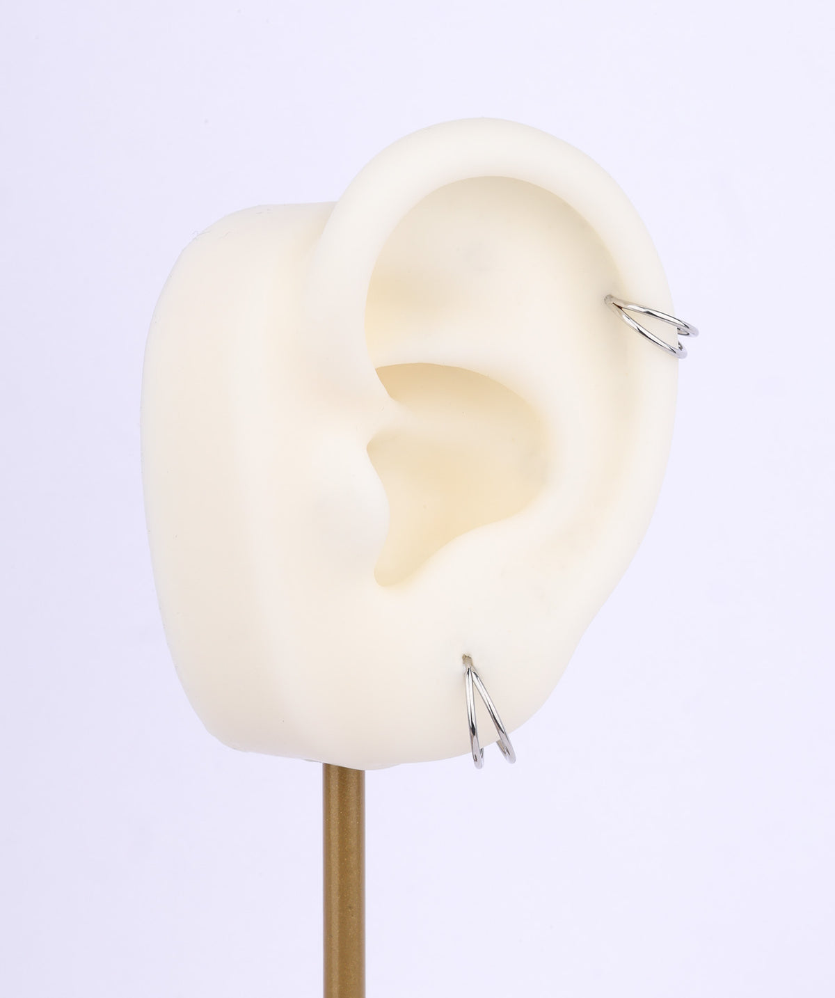 Basic Double Layer Clicker Hoop - Stainless Steel - Lobe, Upper Lobe, Helix - Oumo Jewelry