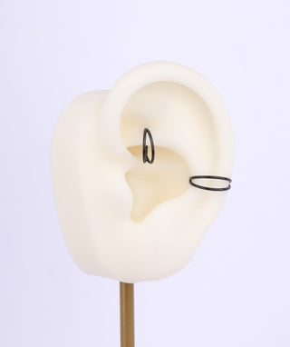 Basic Double Layer Clicker Hoop - OumoJewelry